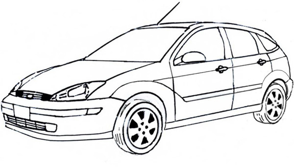 Dibujos coches ford focus